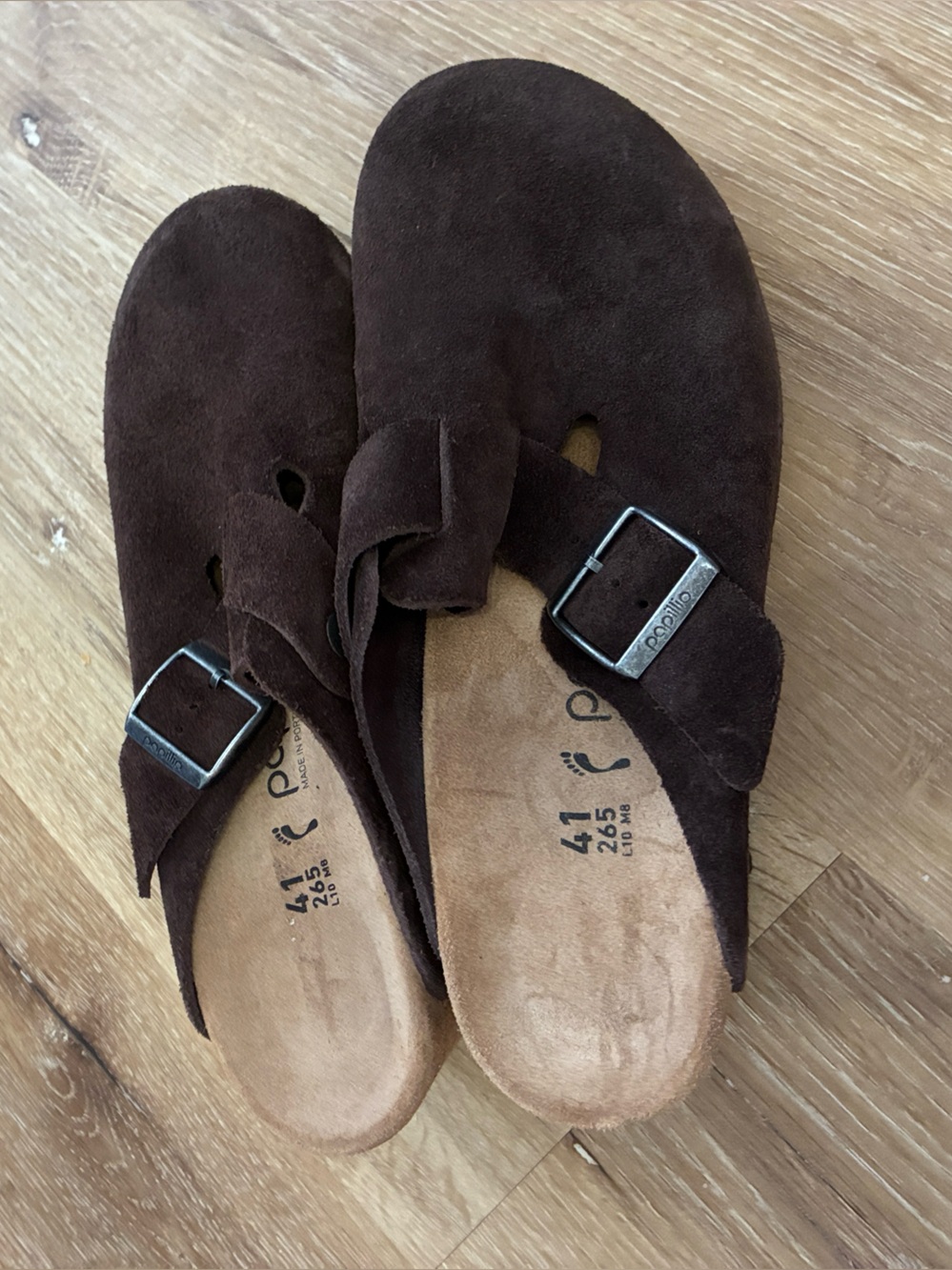Birkenstock Papillio Classic Suede Clog Sandal - Dark Brown